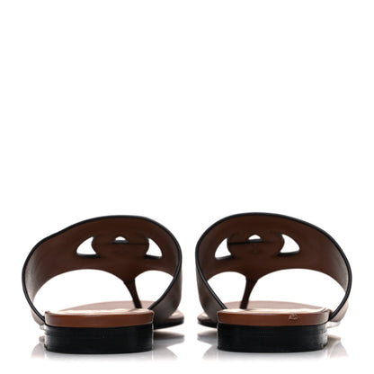 Gucci Sierra Calfskin Interlocking G Cut Out Thong Sandals 39 Cuir 6 of 11