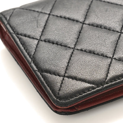 Chanel Lambskin Quilted Yen Wallet Black 8 of 9