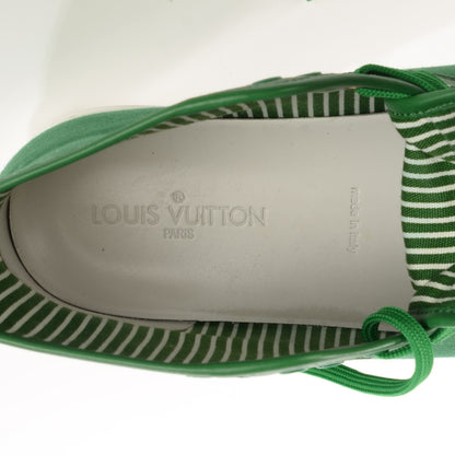 Louis Vuitton Canvas Leather High Top Sneakers 8 Green 6 of 8