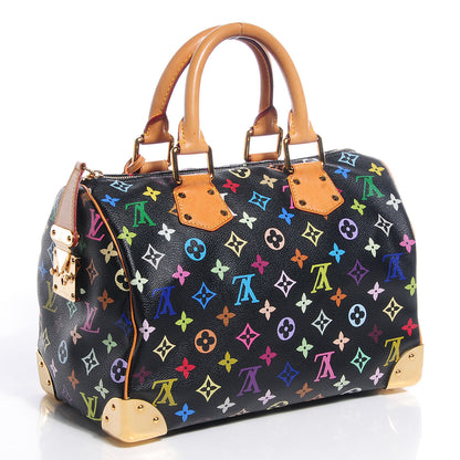 Louis Vuitton Monogram Multicolor Speedy 30 Black 3 of 8