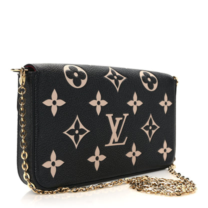 Louis Vuitton Empreinte Monogram Giant Felicie Pochette Black Beige 4 of 11
