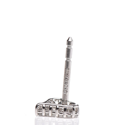 Tiffany Platinum Diamond Extra Mini Heart Earrings 4 of 5