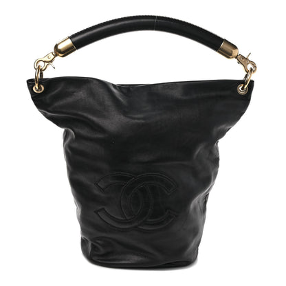 Chanel Calfskin CC Bucket Bag Black 1 of 12