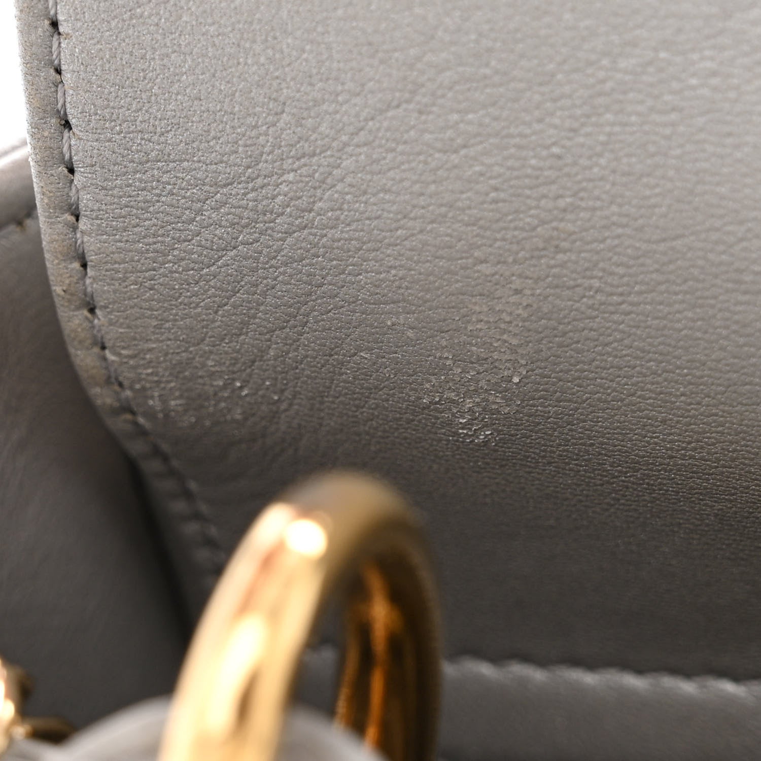 Christian Dior Lambskin Cannage Mini Lady Dior Grey 13 of 17