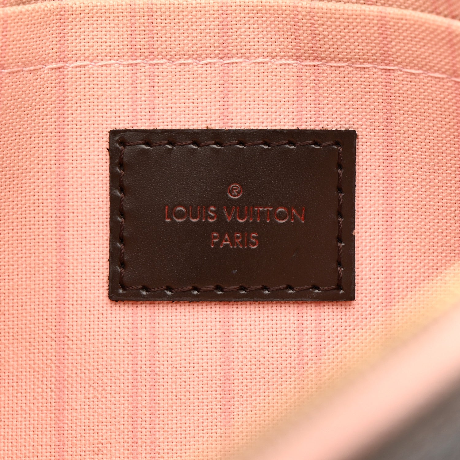 Louis Vuitton Damier Ebene Neverfull MM GM Pochette Rose Ballerine 6 of 11