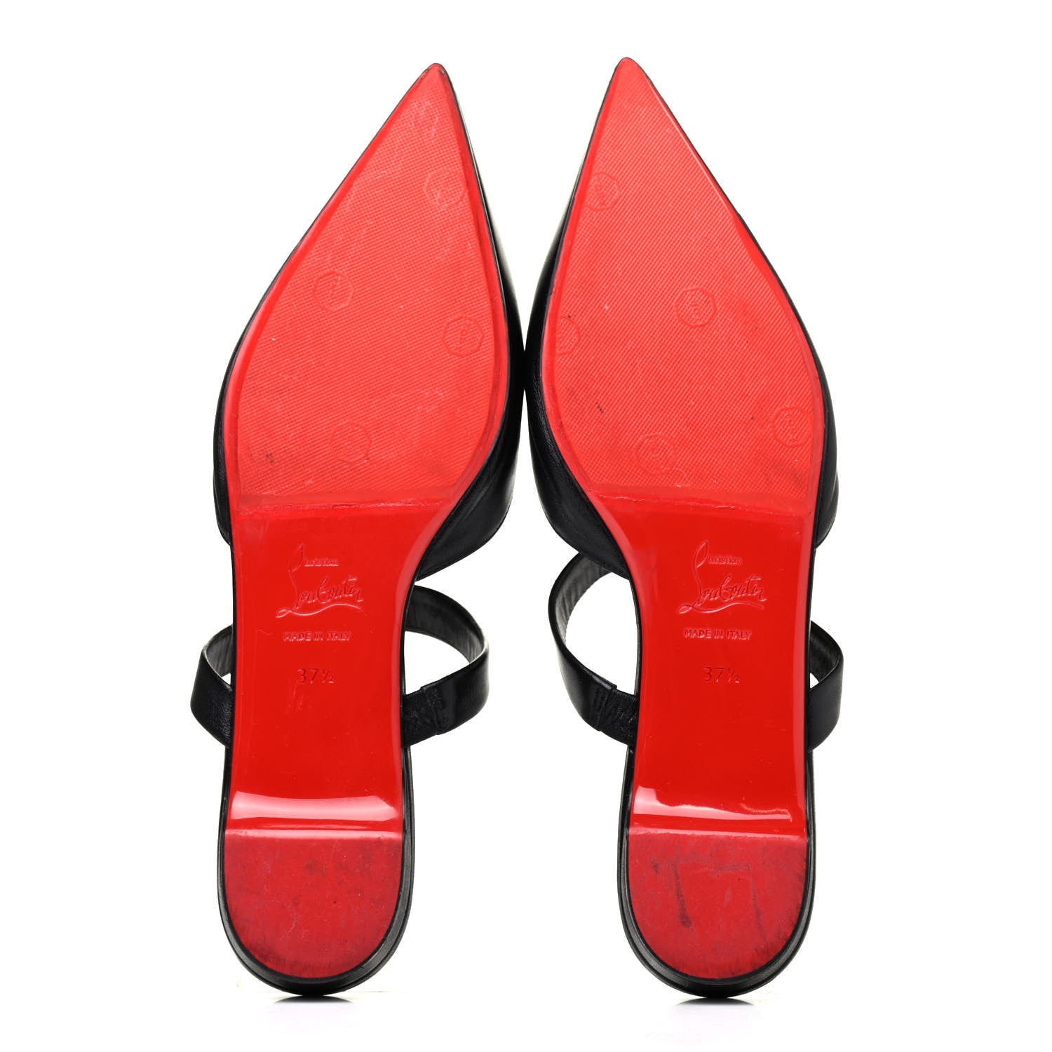 Christian Louboutin Nappa Choc Lock Flats 37.5 Black 4 of 4