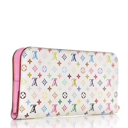 Louis Vuitton Monogram Multicolor Insolite Wallet White Litchi 3 of 10
