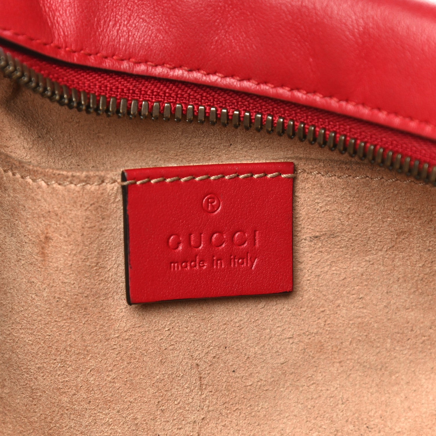 Gucci Calfskin Matelasse Small GG Marmont Chain Shoulder Bag Hibiscus Red 6 of 38