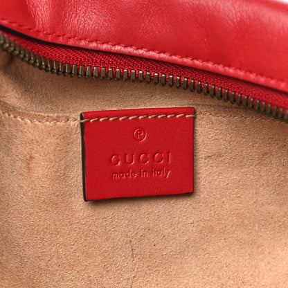 Gucci Calfskin Matelasse Small GG Marmont Chain Shoulder Bag Hibiscus Red 6 of 38
