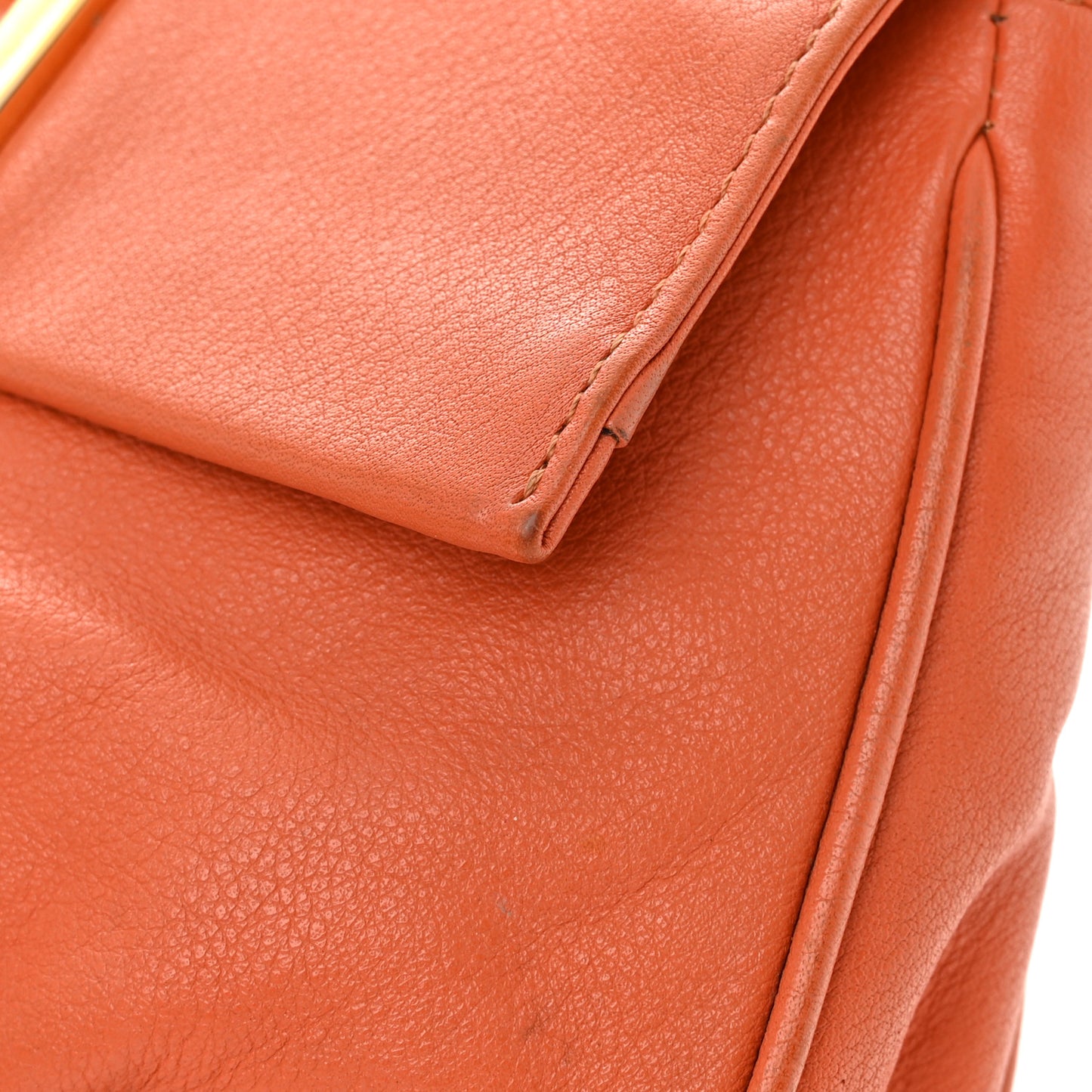 Vitello Flamingo Fendista Pouchette Crossbody Arancio