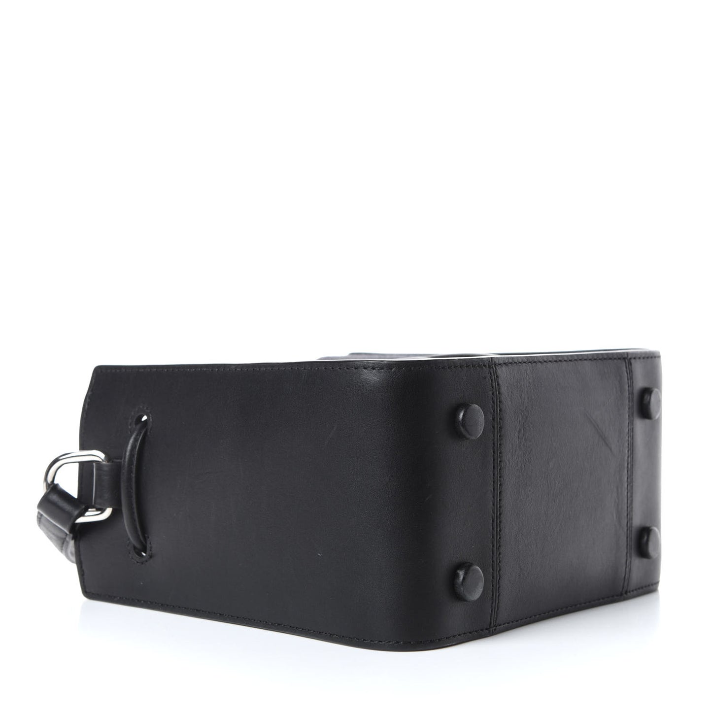 Denim Painted Mini Soleil Bucket Bag Black