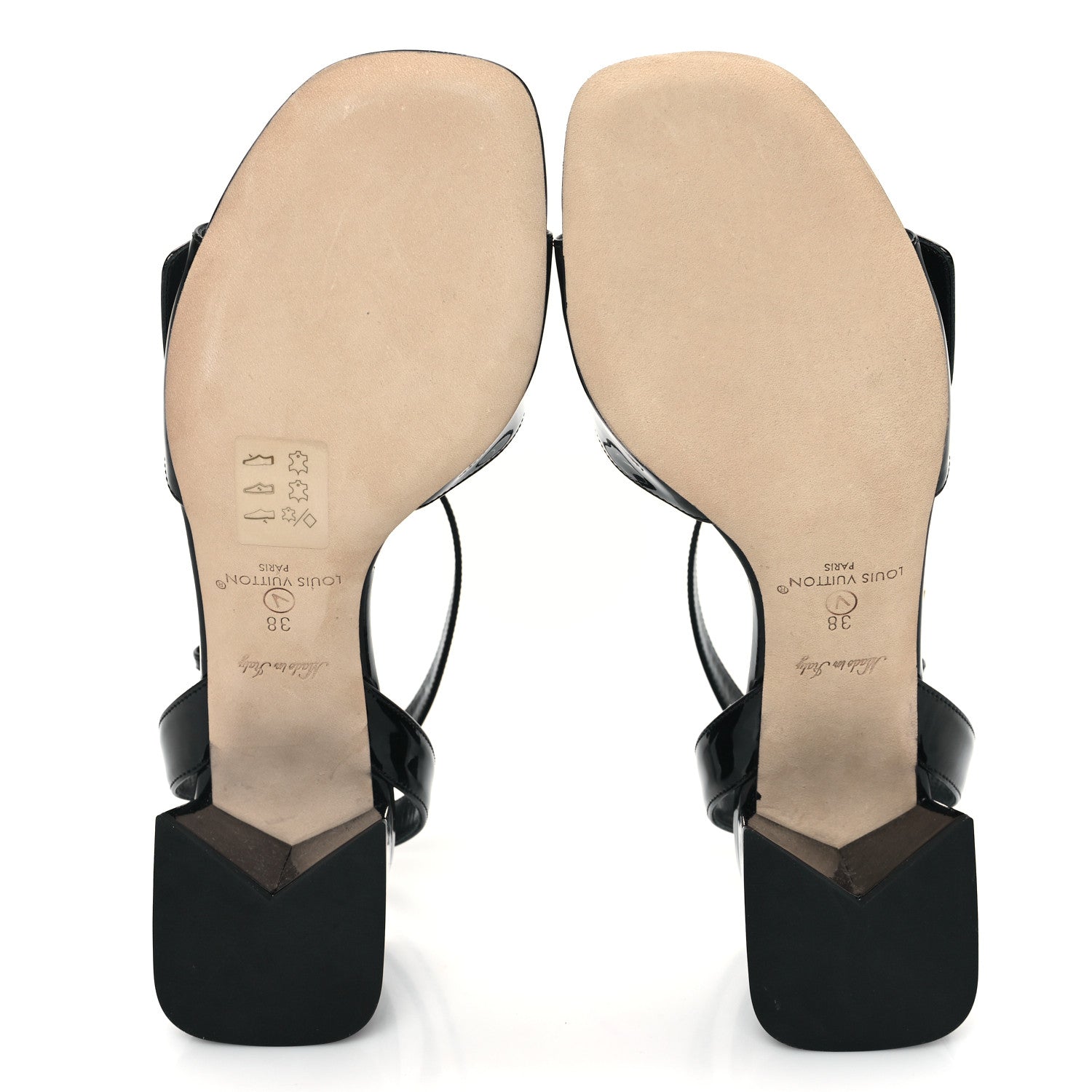 Louis Vuitton Patent Calfskin Shake Sandals 38 Black 5 of 8