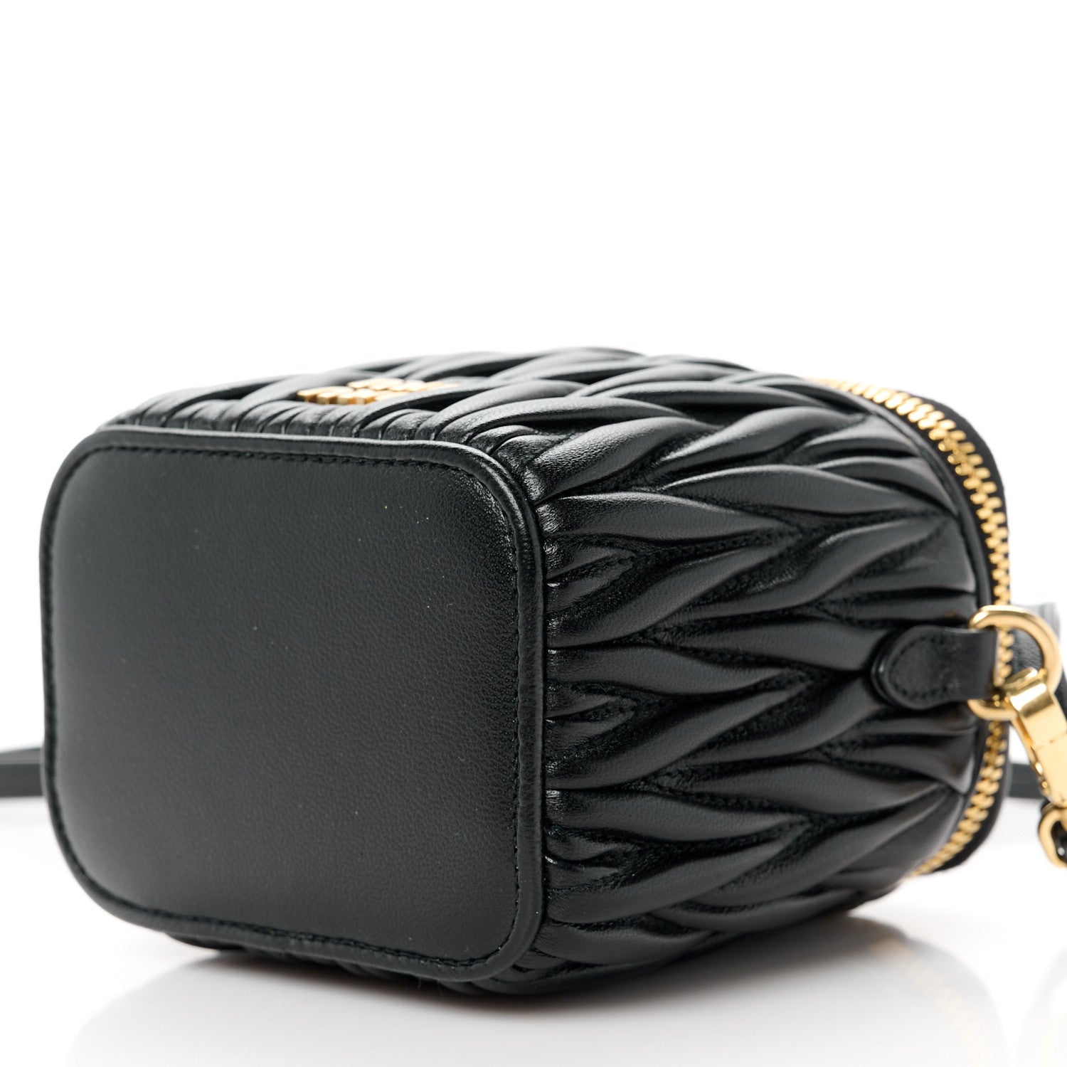 Miu Miu Nappa Matelasse Micro Vanity Case Black 1560652 – FASHIONPHILE