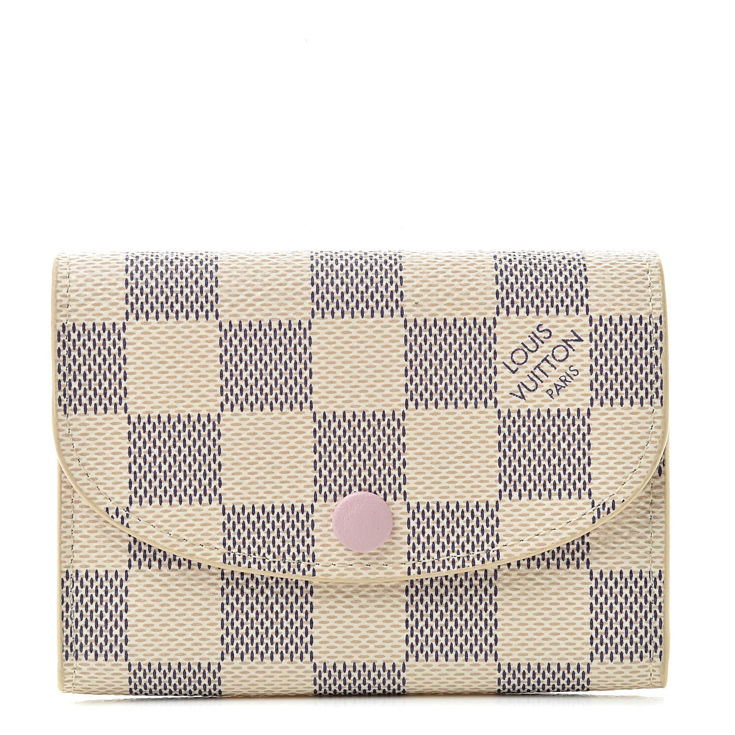 Louis Vuitton Damier Azur Rosalie Coin Purse Rose Ballerine 1 of 8