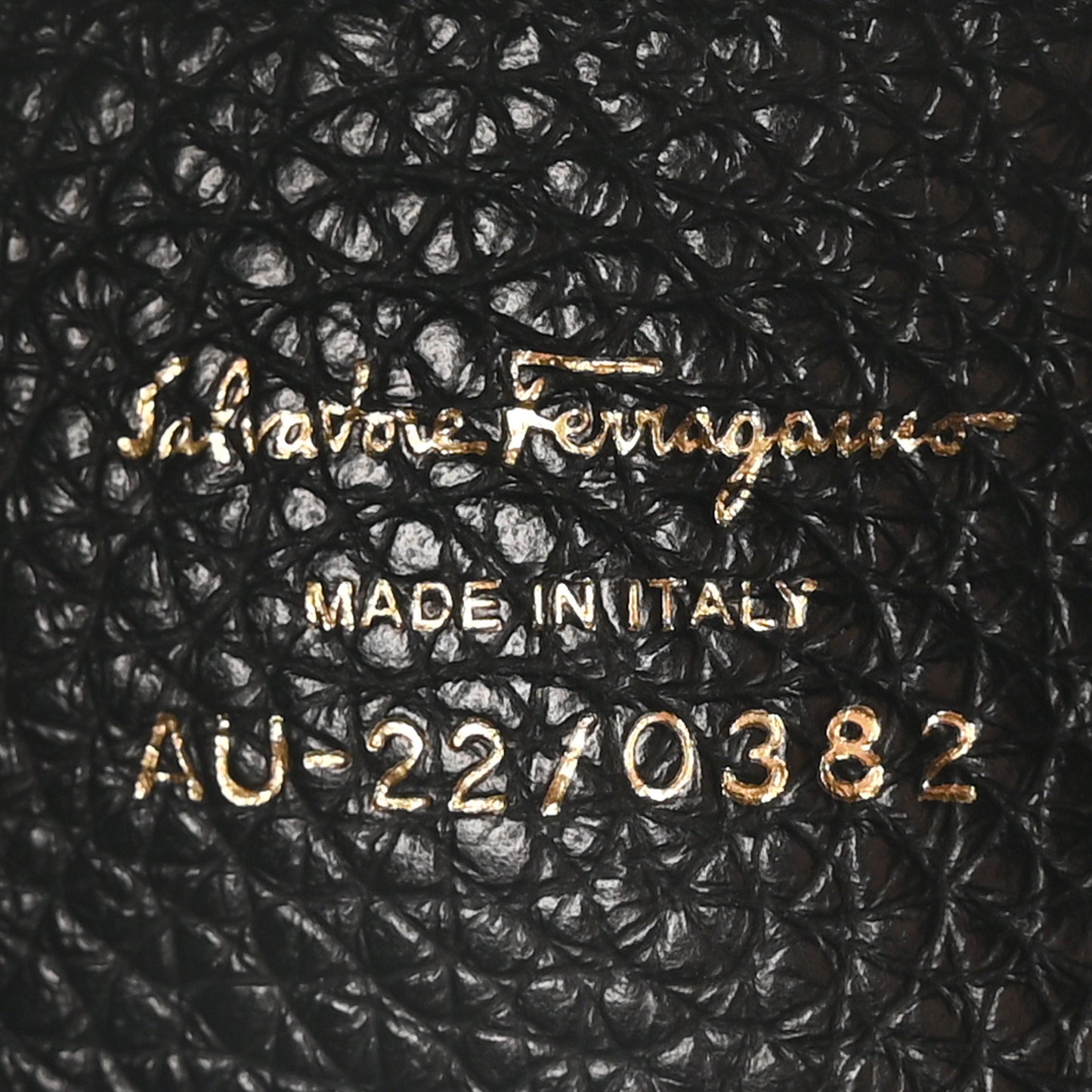 Grained Calfskin Mini Gancino Bucket Bag Black