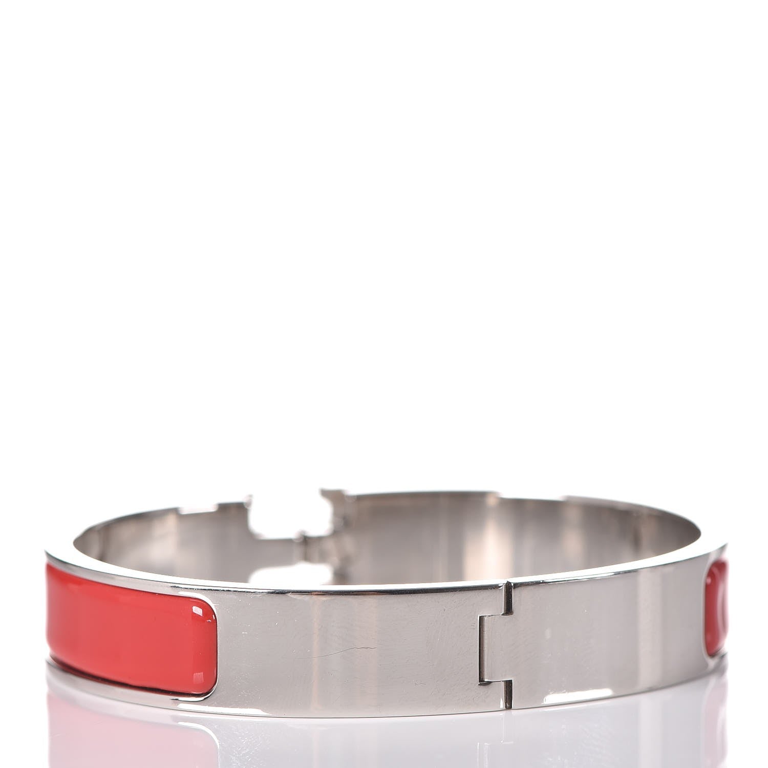 Hermes Enamel Narrow Clic Clac H Bracelet GM Red 3 of 6