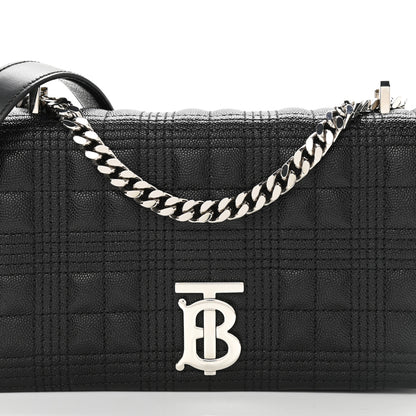 Burberry Grainy Calfskin Quilted Small Lola Bag Black 8 of 11