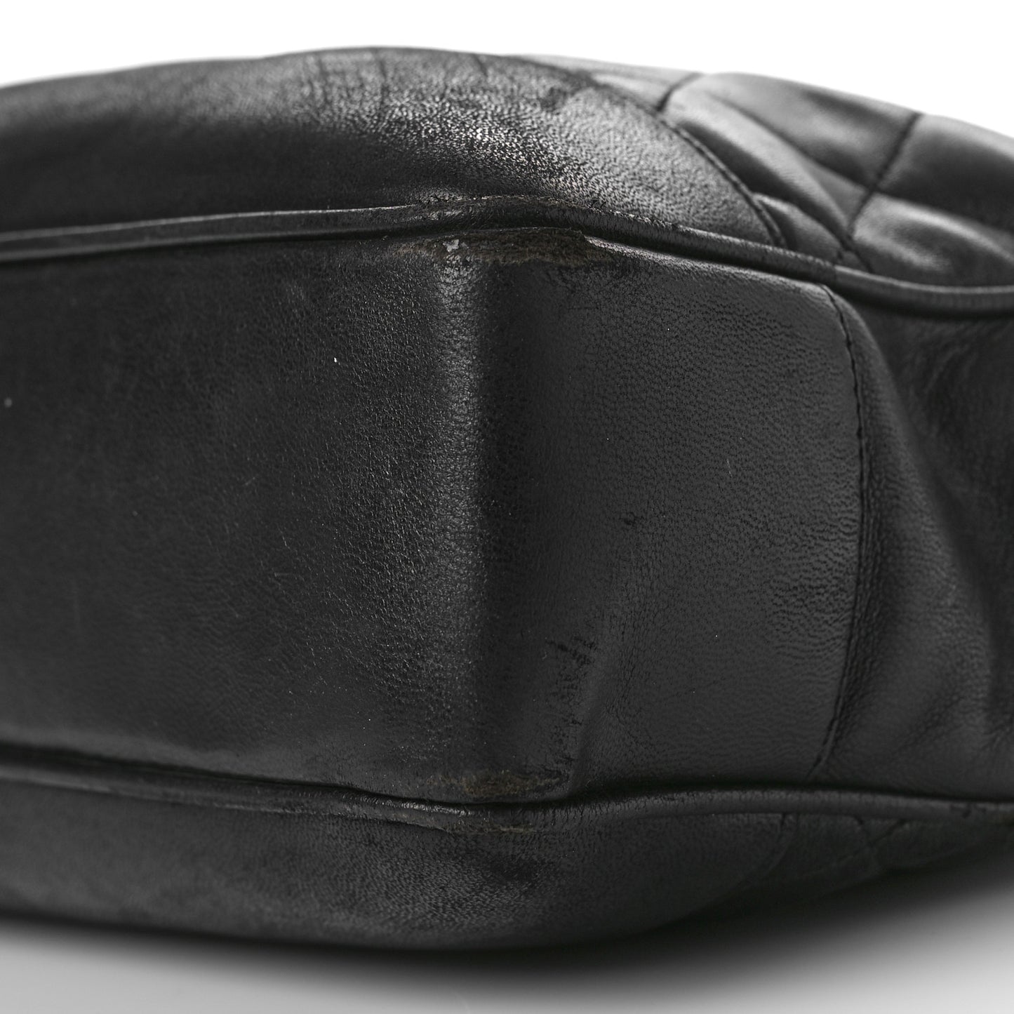 Lambskin Quilted Shoulder Bag Black