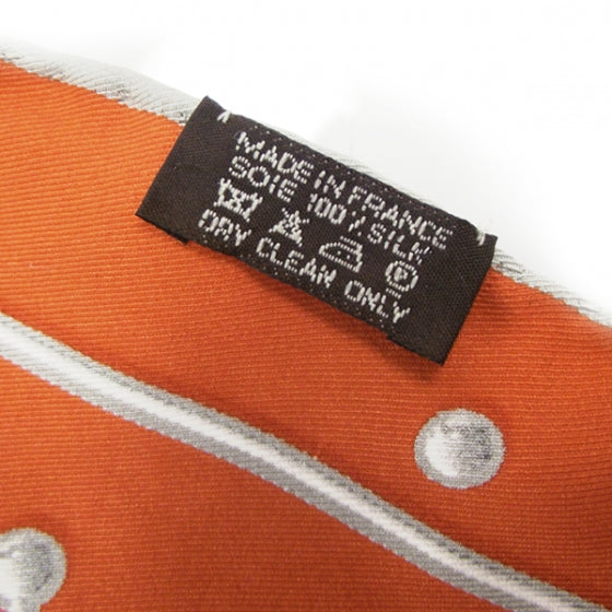 Silk Pointu Triangle Scarf Orange