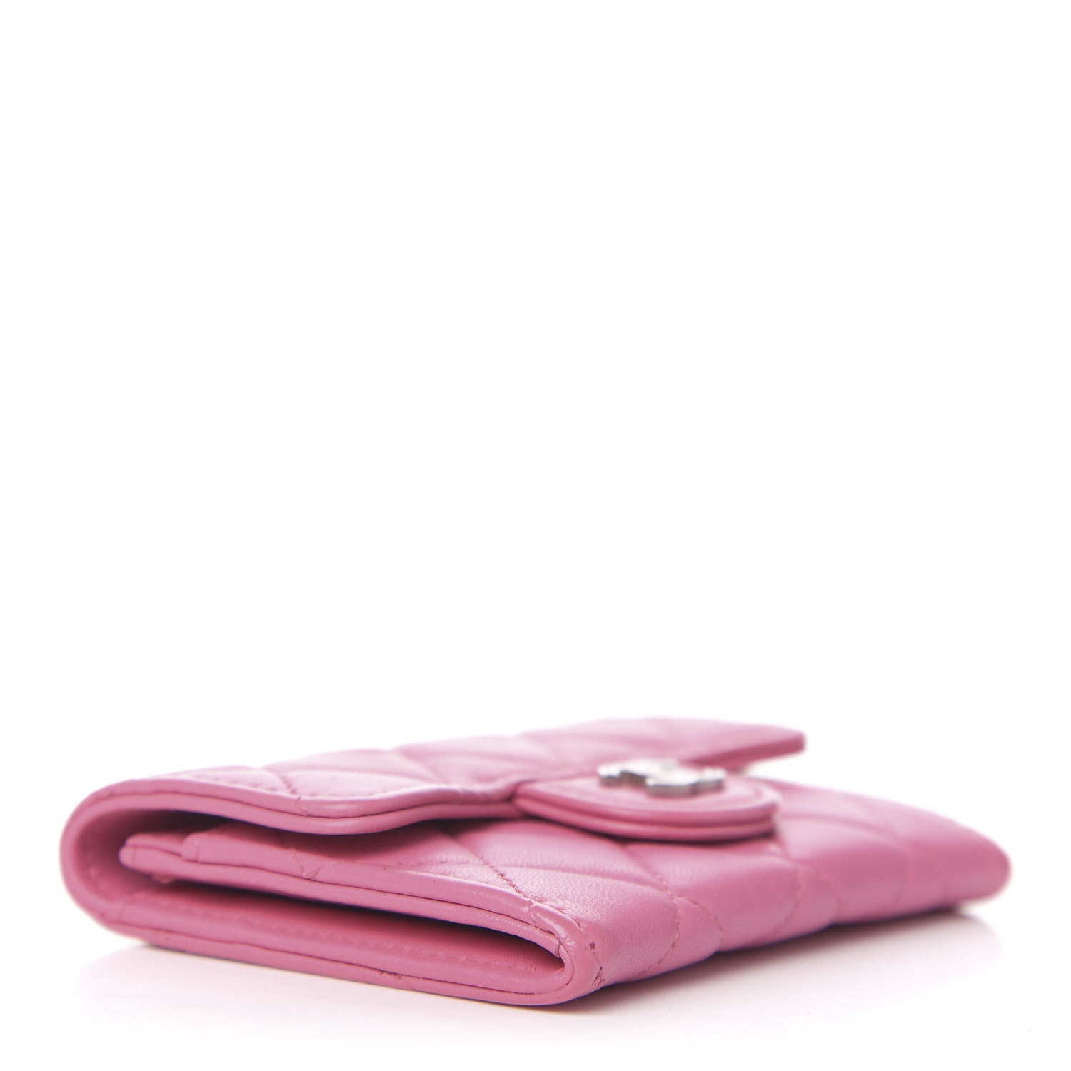 Chanel Lambskin Quilted Flap Card Holder Pink 4 of 9