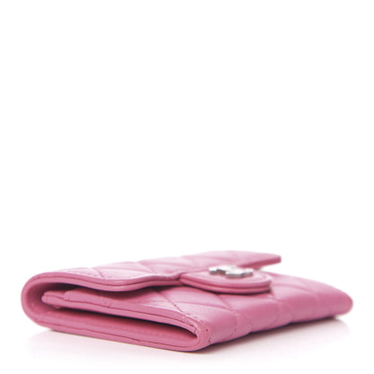 Chanel Lambskin Quilted Flap Card Holder Pink 4 of 9