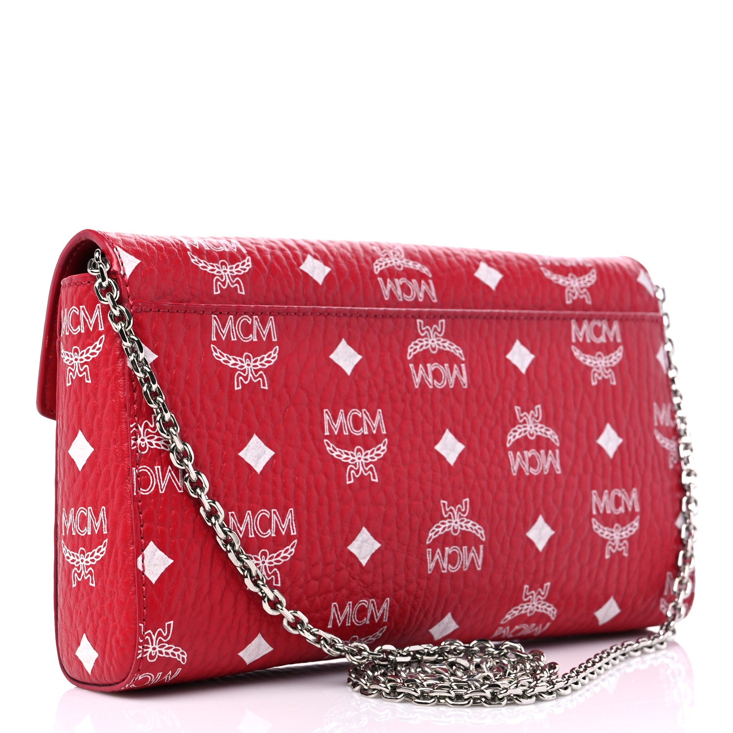 MCM Visetos Medium Tracy Crossbody Bag Ruby Red 3 of 8