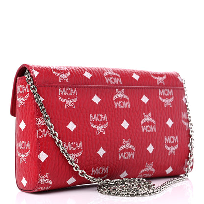 MCM Visetos Medium Tracy Crossbody Bag Ruby Red 3 of 8