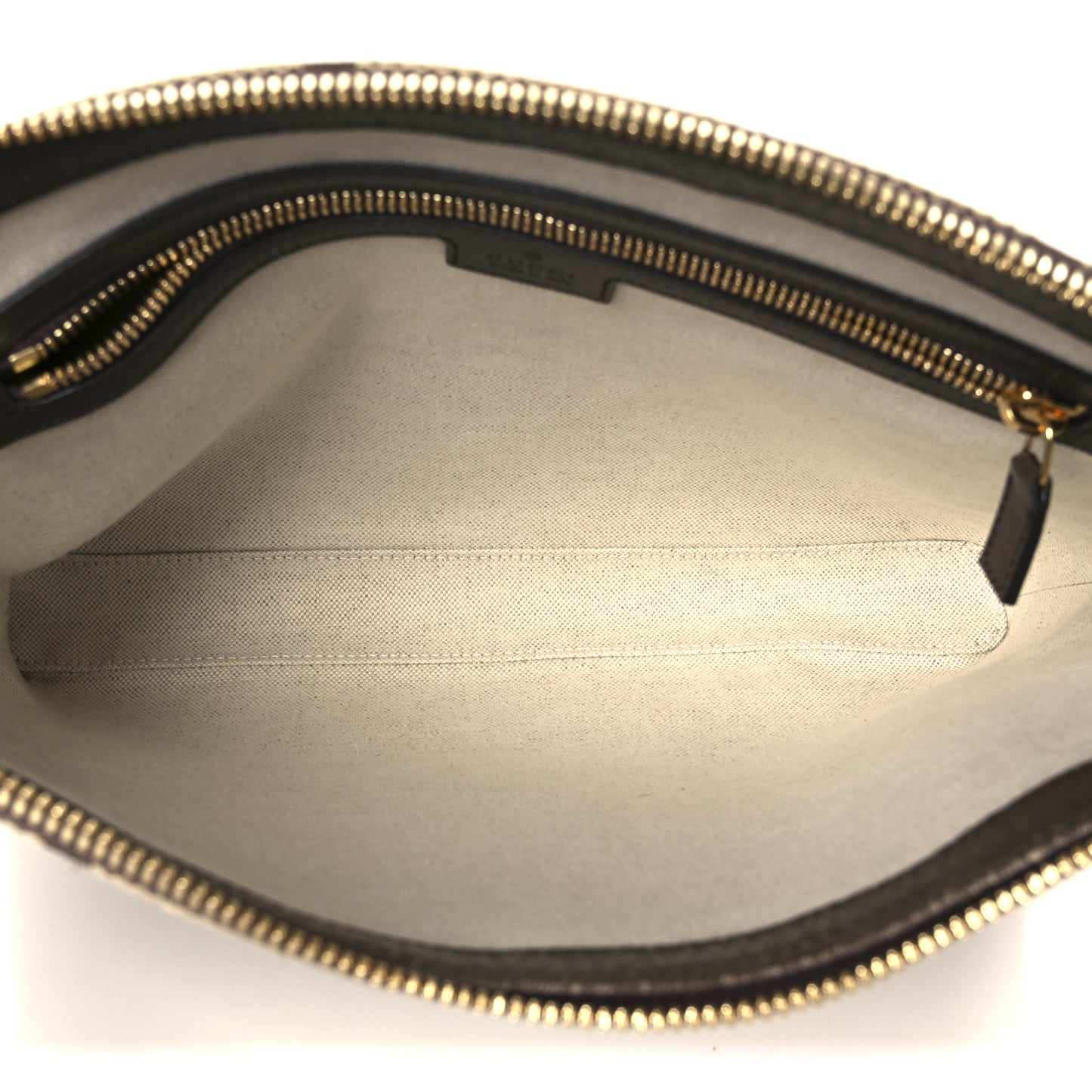 Monogram Jumbo GG Textured Dollar Calfskin Web Wristlet Messenger Bag Camel Ebony New Acero