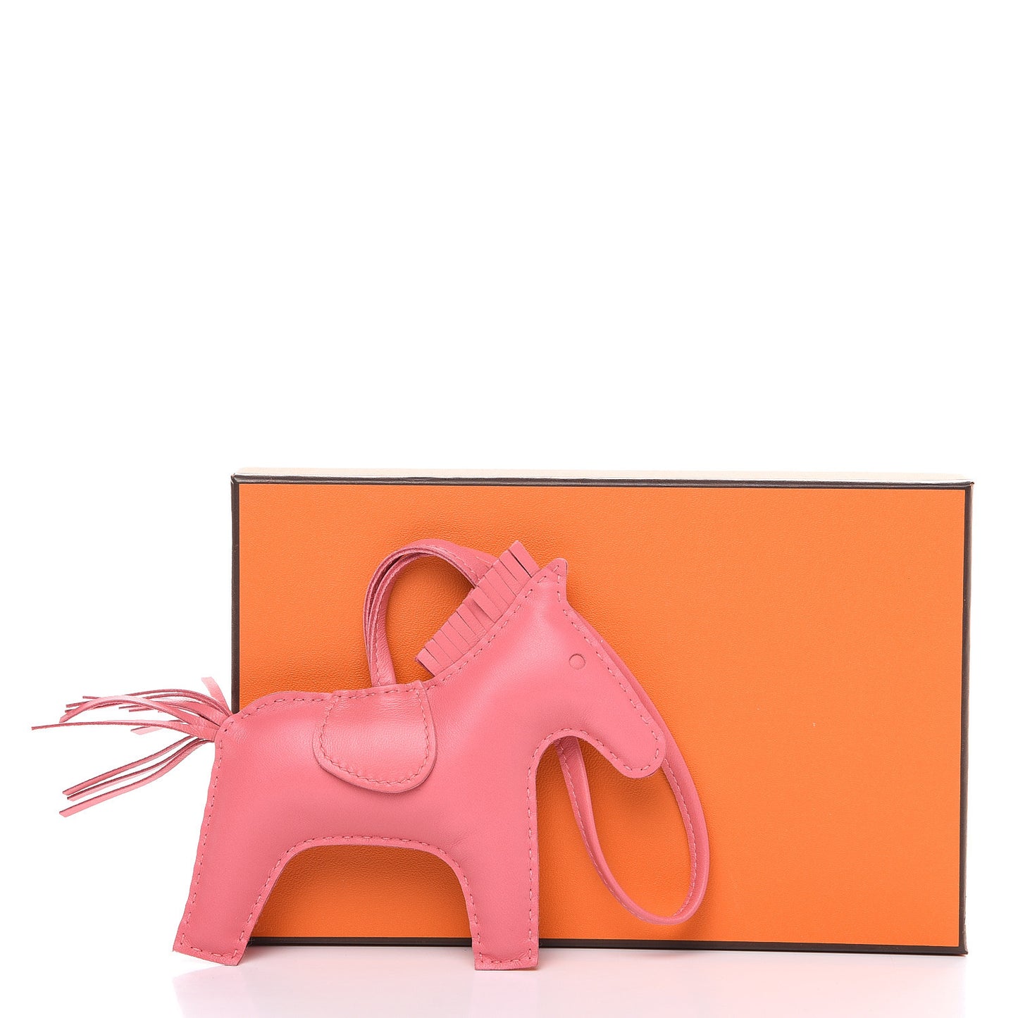 Milo Lambskin Grigri Rodeo Horse Bag Charm MM Rose Azalee