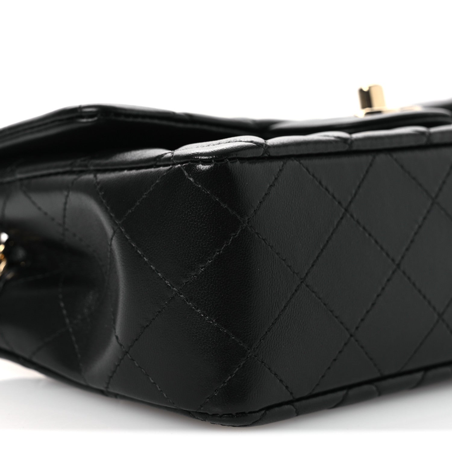 Chanel Lambskin Quilted Mini Rectangular Flap Black 9 of 12