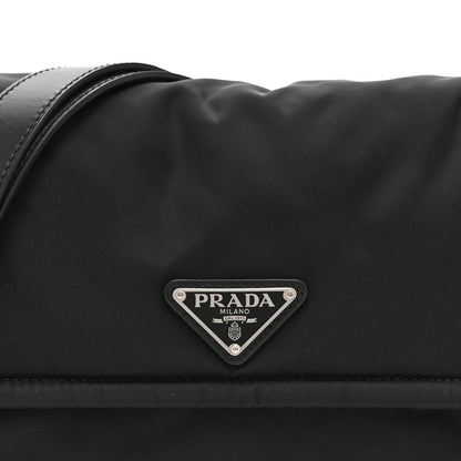 Prada Re-Nylon Vitello Padded Small Flap Shoulder Bag Black 8 of 11