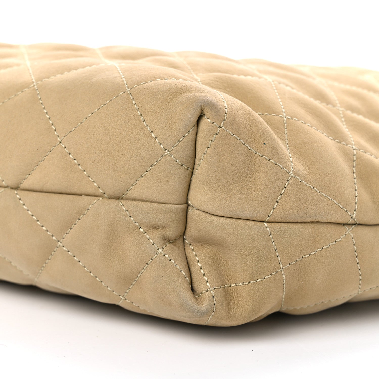 Saint Laurent Nubuck Suede Quilted Maxi Icare Shopping Tote Safari Beige 10 of 13