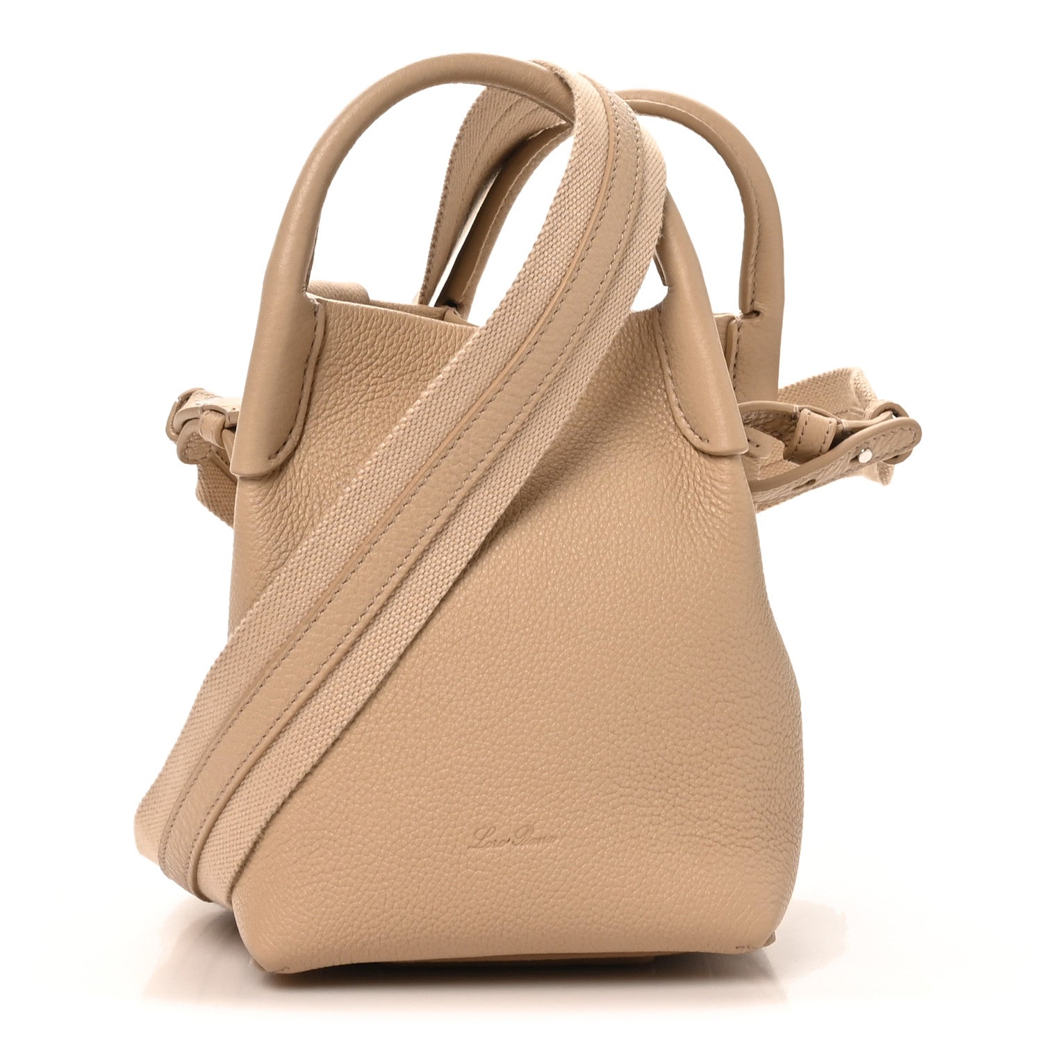 Loro Piana Grained Calfskin Micro Bale Bag Light Mastic 1 of 9