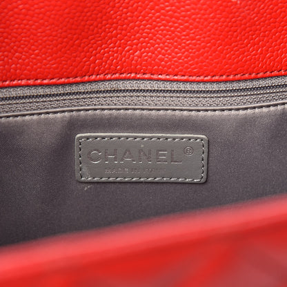 Chanel Caviar Quilted Grand Shopping Tote GST Red 6 of 16
