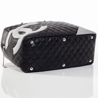 Chanel Calfskin Quilted Large Cambon Bag Black 8 of 11