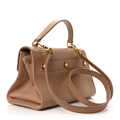 Saint Laurent Calfskin Canvas Small Muse Two Beige 3 of 9