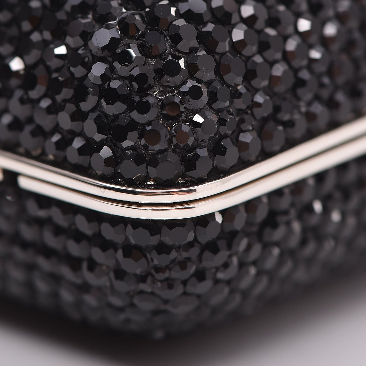 Swarovski Crystal Minaudiere Clutch Black
