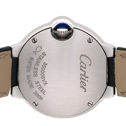 Cartier Stainless Steel Alligator Diamond 28mm Ballon Bleu De Cartier Quartz Watch 4 of 5