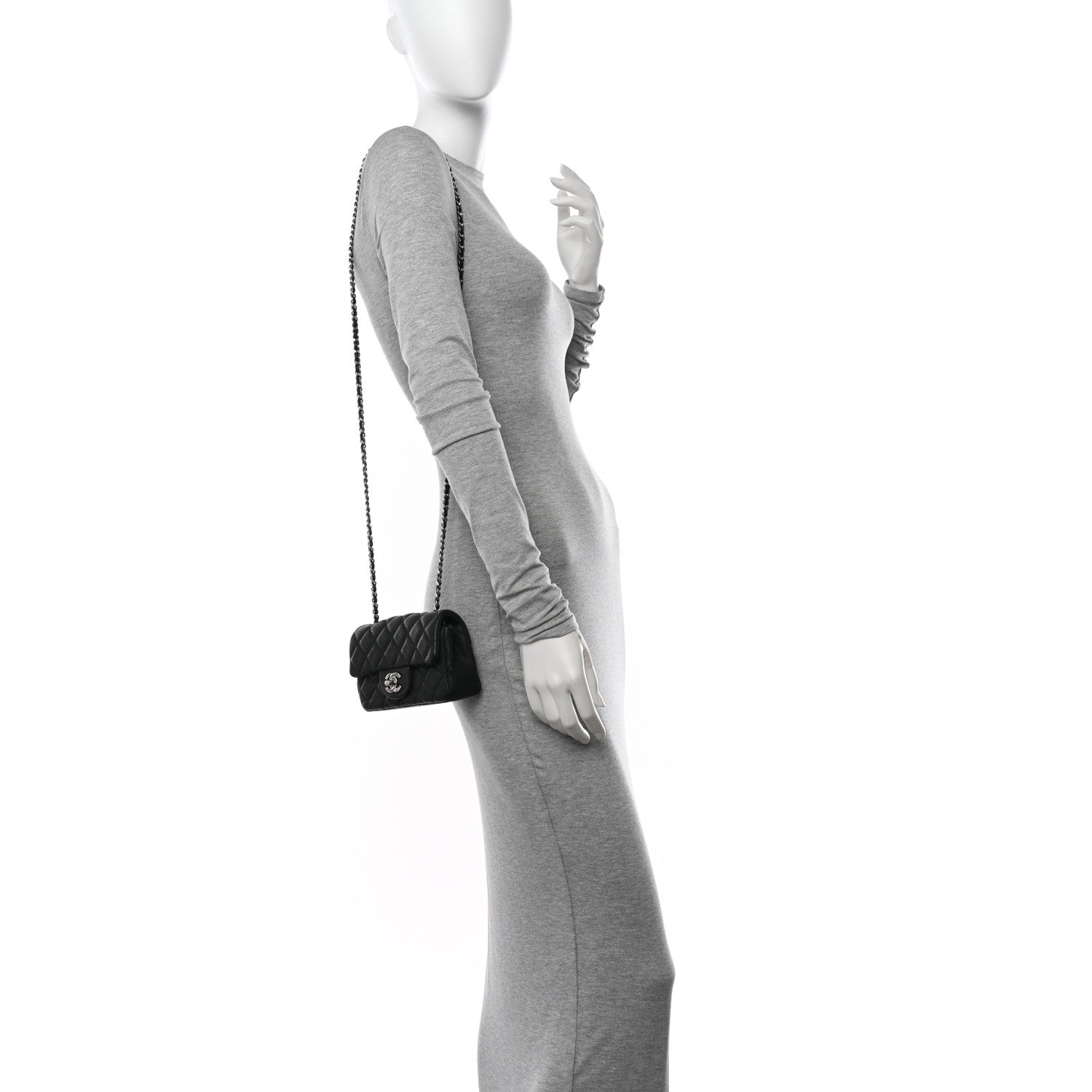 Chanel Iridescent Caviar Quilted Extra Mini Flap Black 2 of 11