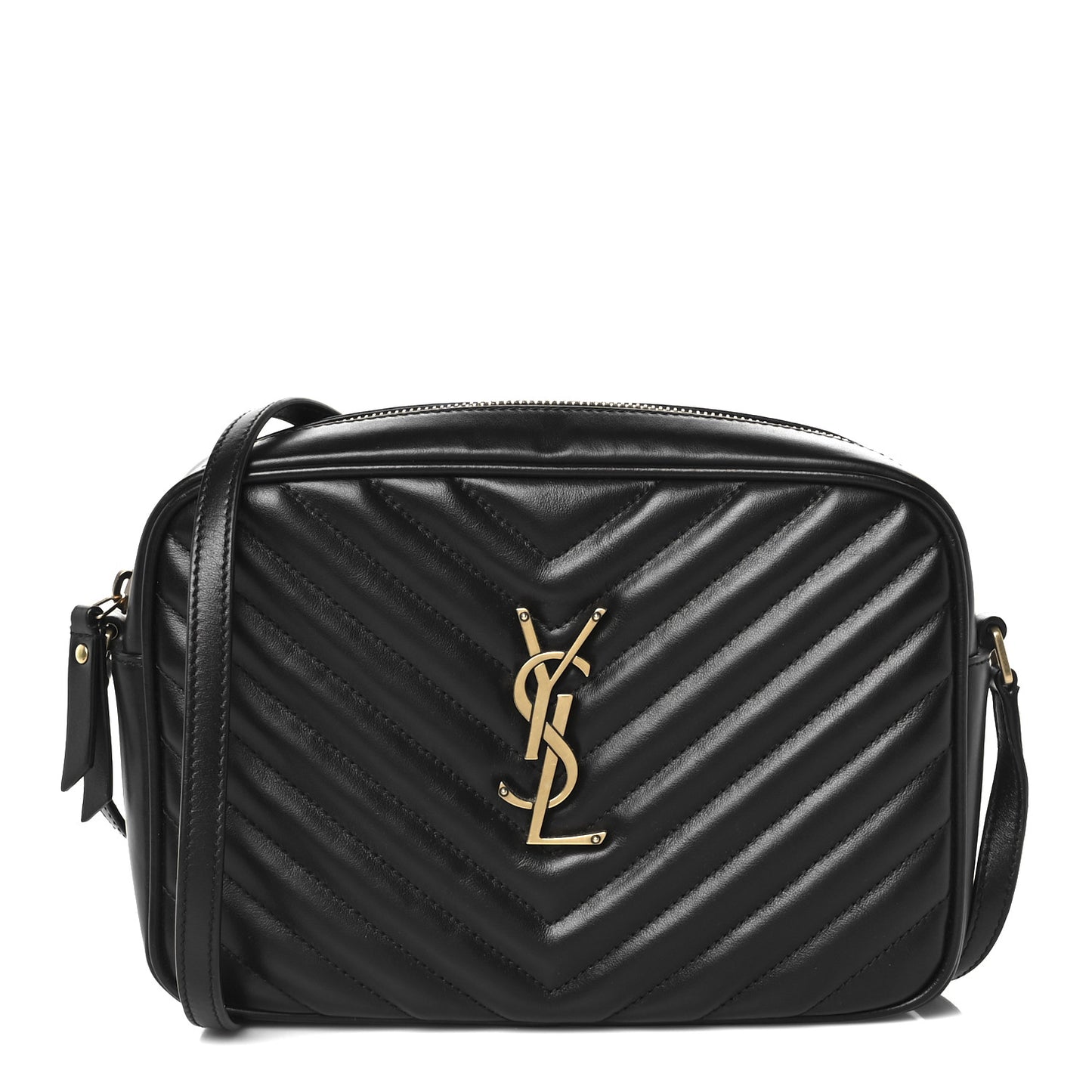 Calfskin Matelasse Monogram Lou Camera Bag Black