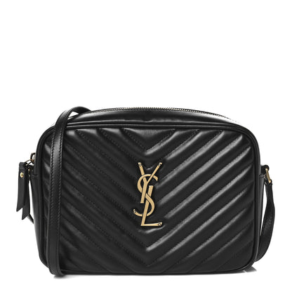 Saint Laurent Calfskin Matelasse Monogram Lou Camera Bag Black 1 of 12