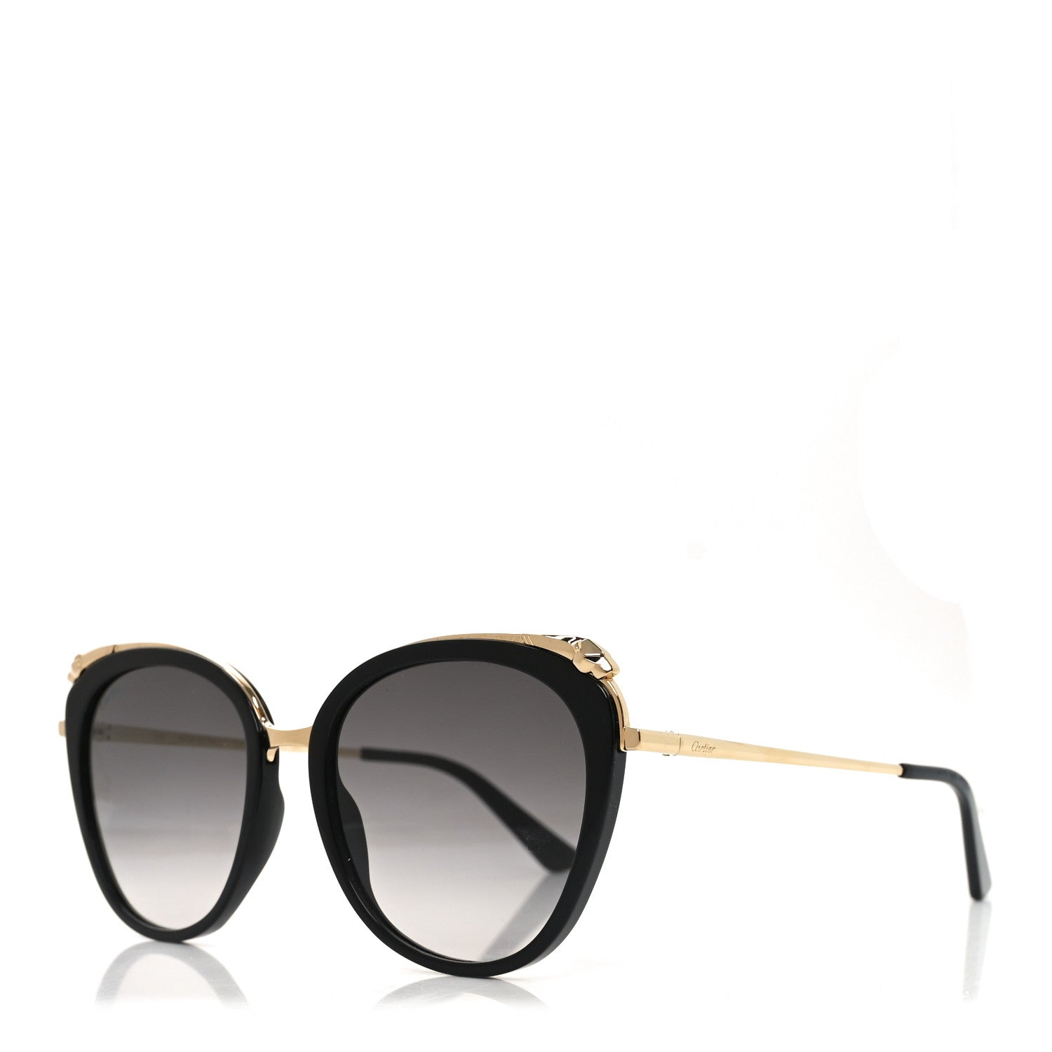 Cartier Panthere De Cartier Sunglasses CT0150S Black Gold 1 of 7