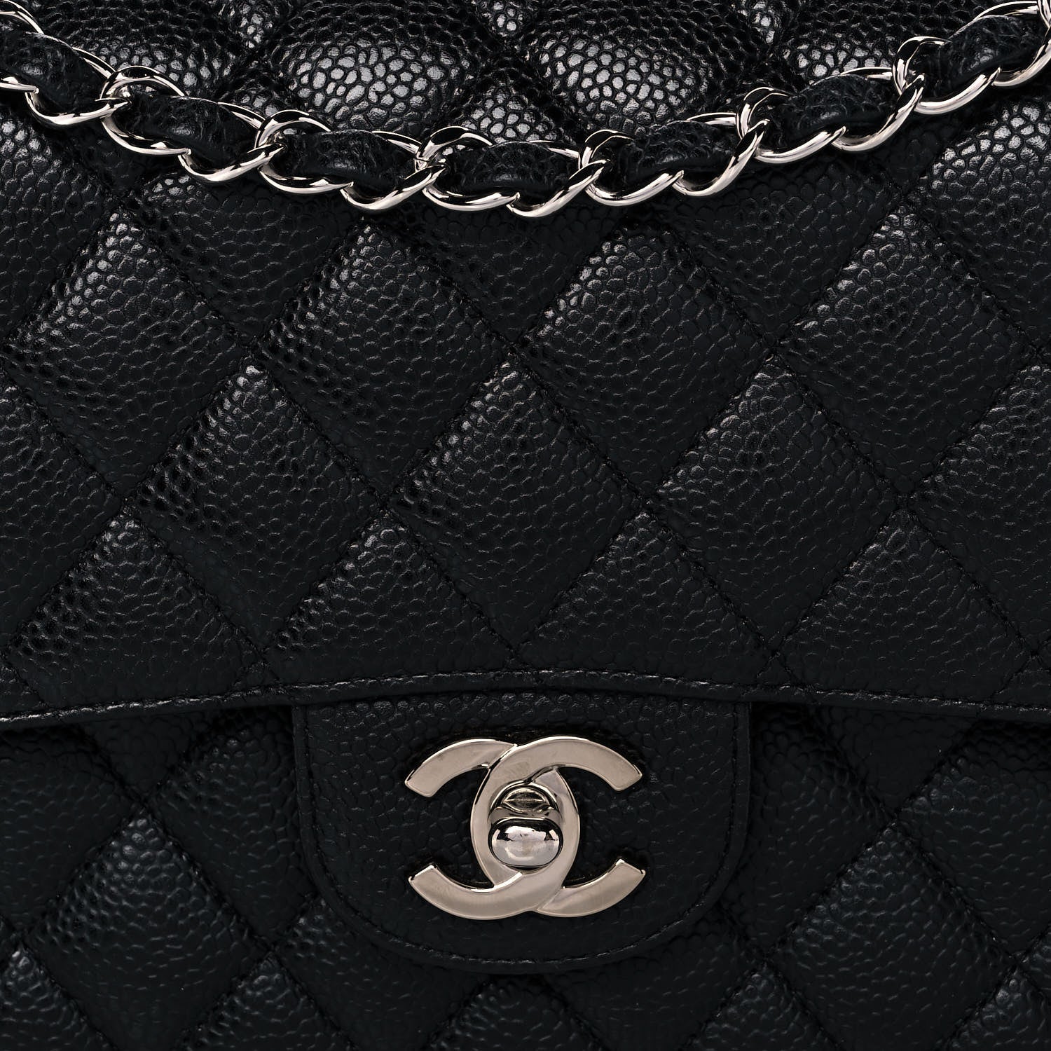 Chanel Caviar Quilted Medium Double Flap Black 8 of 14
