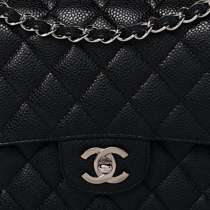 Chanel Caviar Quilted Medium Double Flap Black 8 of 14