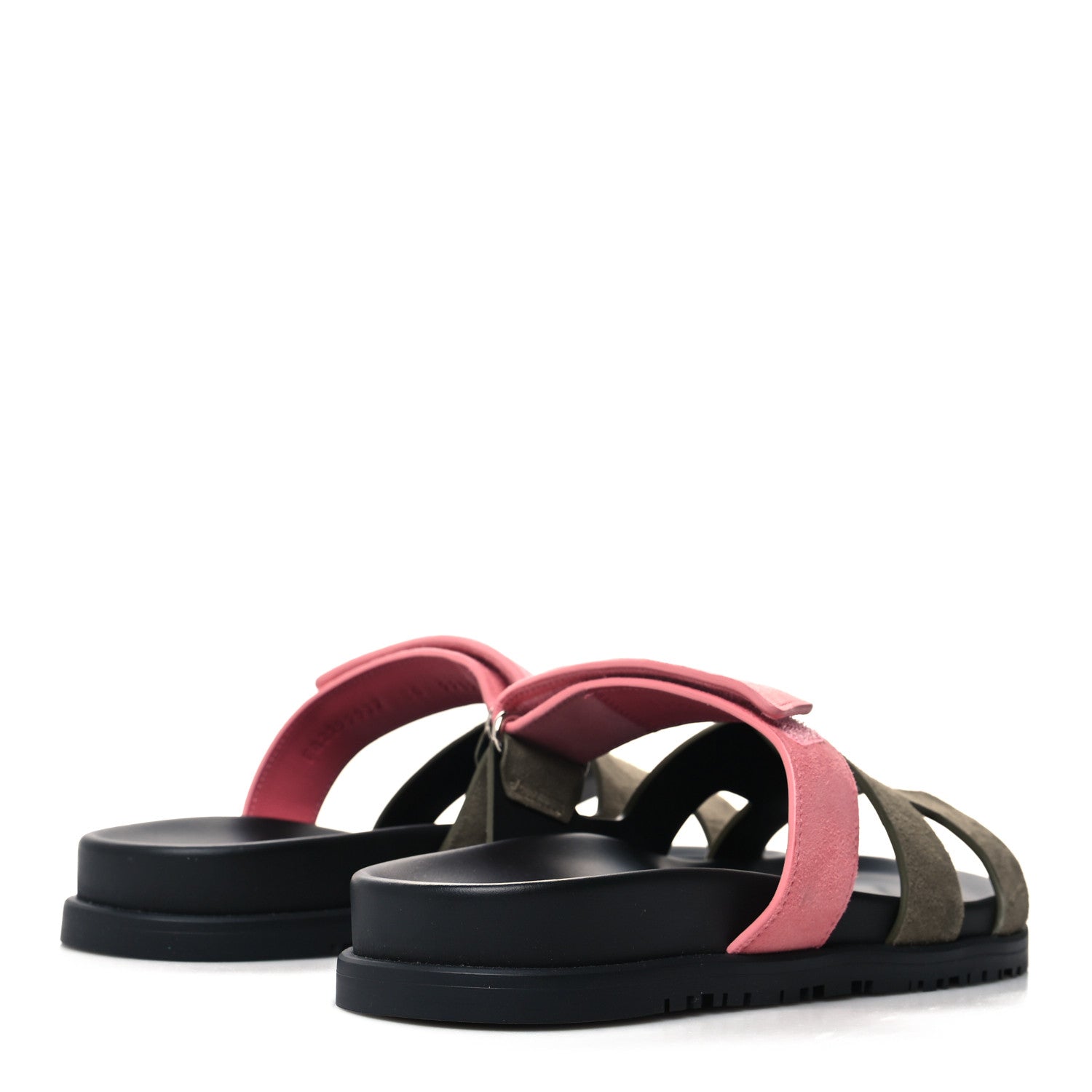 Hermes Suede Goatskin Womens Chypre Sandals 38 Toundra Rose Du Desert 4 of 9