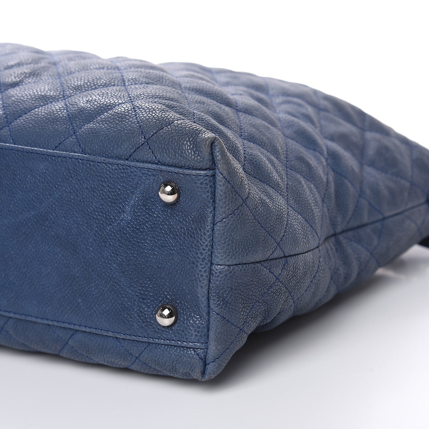 Caviar Quilted French Riviera Hobo Blue