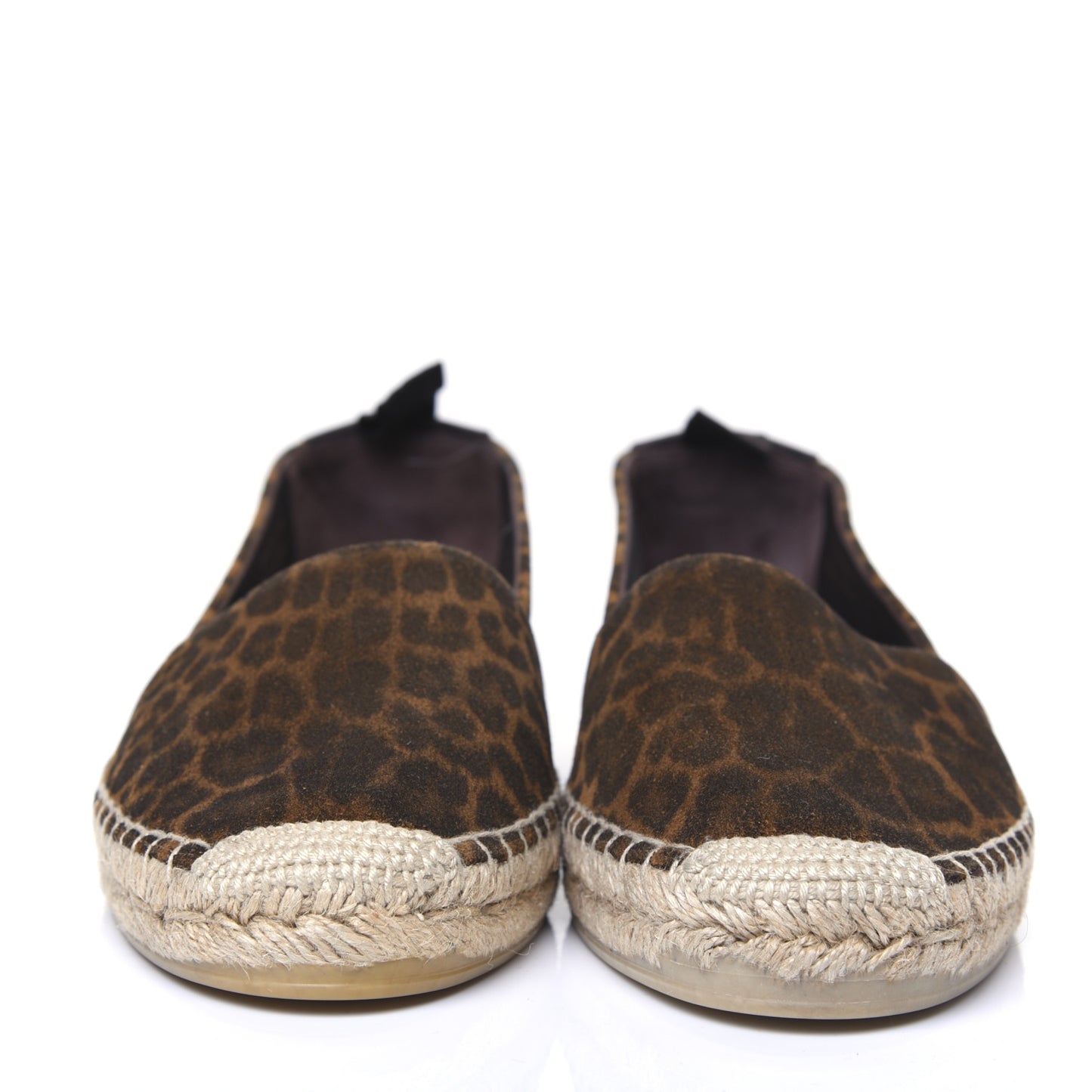 Suede Leopard Print Espadrilles 39.5