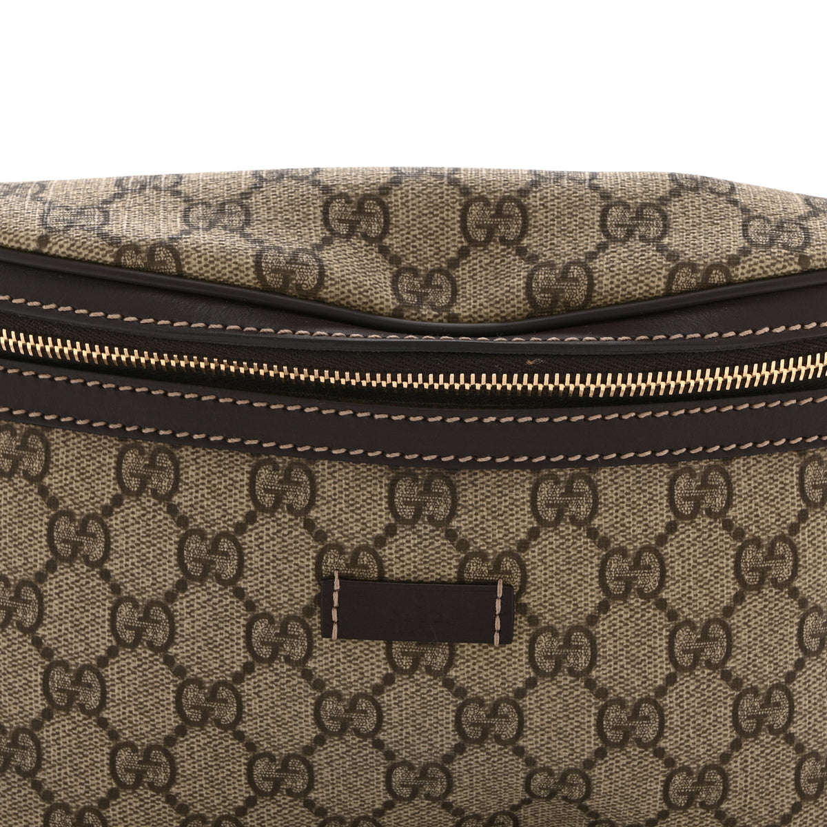 GG Supreme Monogram Belt Bag Dark Brown