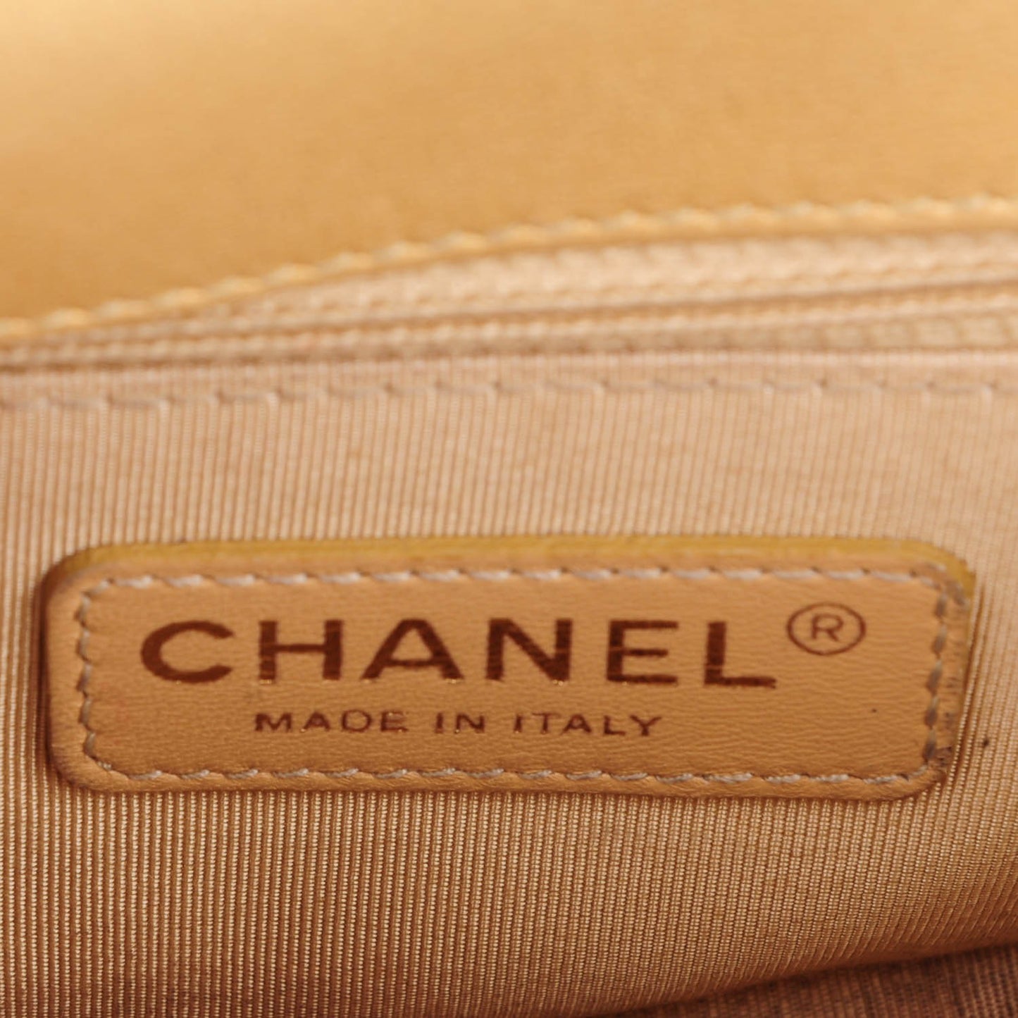 Patent Quilted Small Coco Boy Flap Gold