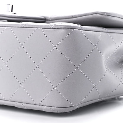 Chanel Lambskin Quilted Mini Rectangular Flap Grey 10 of 13